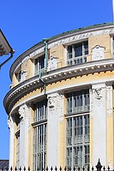 Allegorical figures on the exterior of the rotunda, National Library of Finland, with fellow sculptor Karl Magnus Mellgren [fi], 1905