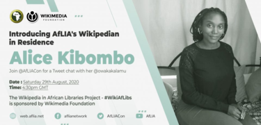 AfLIA's Wikipedian in Residence holds a Tweet Chat.png