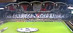 Stade de Gerland avant un match de Coupe d’Europe.