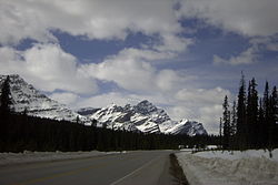 Un tratto di Icefields Parkway