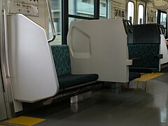 Transverse seating bay in car 1