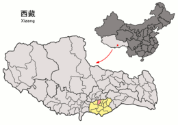 Contea di Zhanang – Mappa