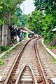 Bekas percabangan jalur yang mengarah ke Labuan (kiri).