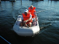 Rubber boat summer sailing