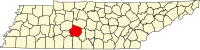 Map of Tenesi highlighting Maury County