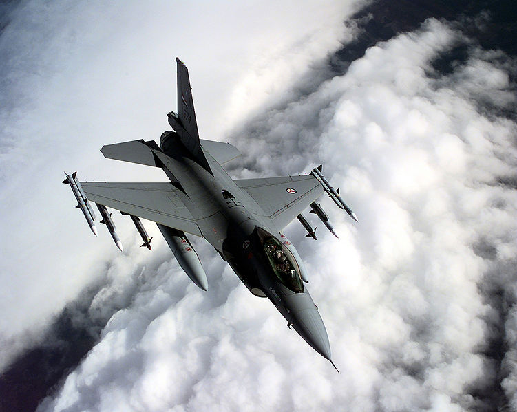 File:Norwegian F16A over Balkans.jpg