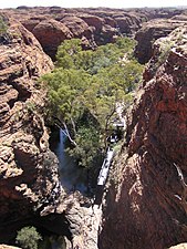 Gorge above the falls at King Canyon