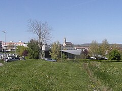 Le bourg de l'Isle d'Abeau depuis Les Sayes