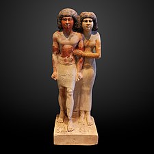 Gruppo stante di Herkare e di sua moglie (2450 a.C.)Parigi, Museo del Louvre