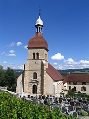 Clocher à dôme à impériale Saint-Lothain.