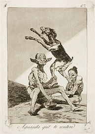 Capricho No. 67: Aguarda que te unten (Atendu la ŝmiradon)