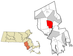 Location in Bristol County in Massachusetts