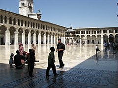 La mosquée des Omeyyades à Damas.