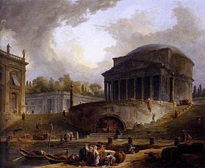 Hubert Robert, Vue de Ripetta (1766).