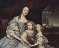 Mary com seus filhos, Esmé e Mary, c. 1660, por John Michael Wright.