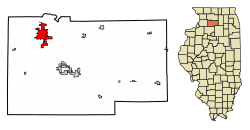 Location of Dixon in Lee County, Illinois