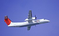 「太陽のアーク」塗装で納入されたDHC-8-Q300