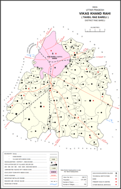 Map showing Raipur Maheri (#511) in Rahi CD block