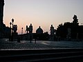 The square at dusk