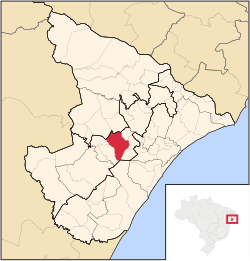 Localização de Itabaiana em Sergipe