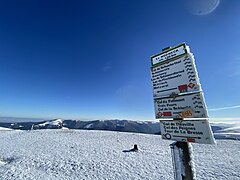 Sommet du Hohneck à 1 363 m.