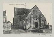 Carte postale de l'ancienne église avant la guerre 14 (cliché A Gauttereau).