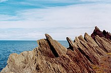 Formations près du fleuve Saint-Laurent au cap à l'Orignal