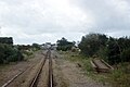 Le terminus de la voie ferrée et la gare de Quiberon.