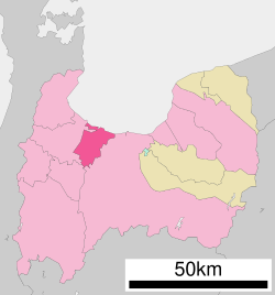 Kedudukan Imizu di wilayah Toyama