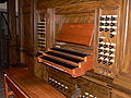 Console en fenêtre de l'Église Saint-Justin de Höchst (Francfort-sur-le-Main, Allemagne).