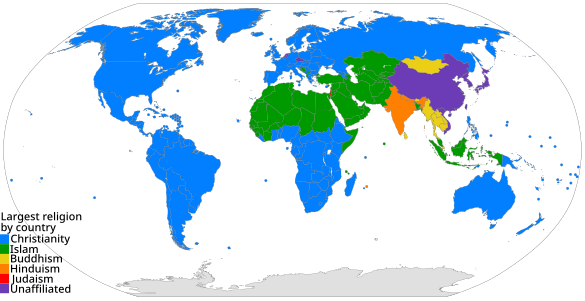 Largest religious group by country