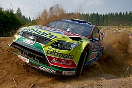 De Focus RS WRC in fabriekskleurstelling (2010)