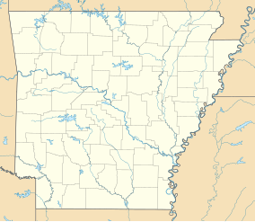 Map showing the location of Crater of Diamonds State Park