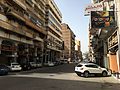 Parken in Schrägaufstellung an einer Straße in Port Said, Ägypten