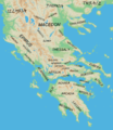 Image 14Map showing the major regions of mainland ancient Greece and adjacent "barbarian" lands. (from Ancient Greece)