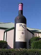 Large wine bottle at Hunter Valley Gardens.