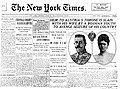 20:56, 10 July 2020 — Headline NYTimes June-29-1914 (Sarajevo assassination) (cleanup) (1914)