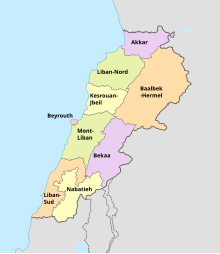 Description de l'image Lebanon governorates french.svg.