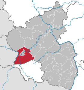 Localisation de Arrondissement de Trèves-Sarrebourg