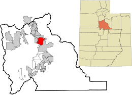 Location in Utah County and the state of Utah