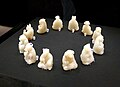 Twelve Chinese zodiac jade figurines. Capital Museum, Beijing, China.