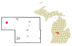 Location in Montcalm County and the state of Michigan