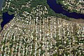 Aerial view of houses destroyed in Springfield, Massachusetts, by the July 1, 2011 tornado