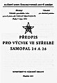 Předpis pro výcvik ve střelbě SA24/26