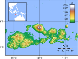 Topografie ostrova Sumbawa