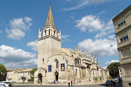 Vue d'ensemble de la collégiale.