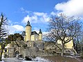 Schloss Homburg, Stammburg der Linie Sayn-Homburg woraus die Linie Sayn-Wittgenstein hervorging, von 1635 bis 1743 Sitz der Linie Sayn-Wittgenstein-Homburg, bis 1806 zweiter Sitz der Linie Sayn-Wittgenstein-Berleburg