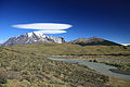 Cirrocumulus lenticularis with well defined edges