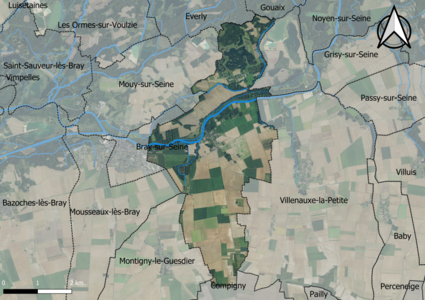 Carte orhophotogrammétrique de la commune.