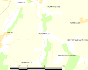 Poziția localității Hermanville